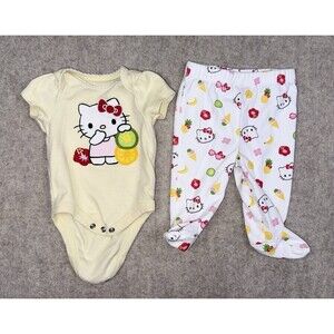 Hello Kitty Baby Girls 3 Mo 2 Piece Set Embroidered